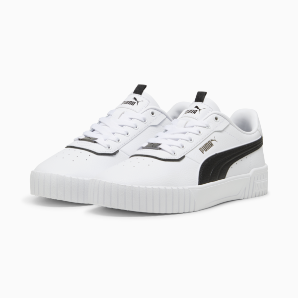 Carina 2.0 Lux Women's Sneakers, PUMA White-PUMA Black-Bronze, large-ZAF
