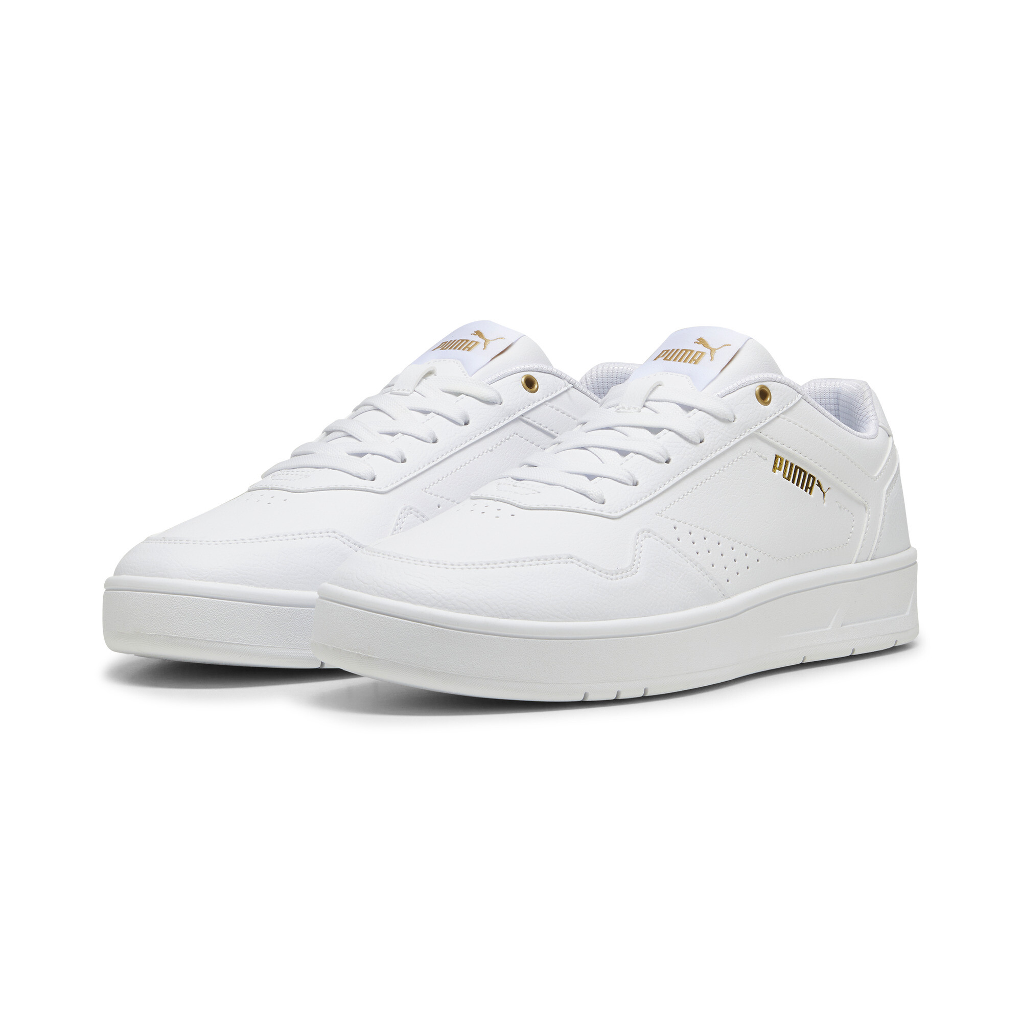 Puma Court Classic Sneakers, White, Size 44.5, Shoes