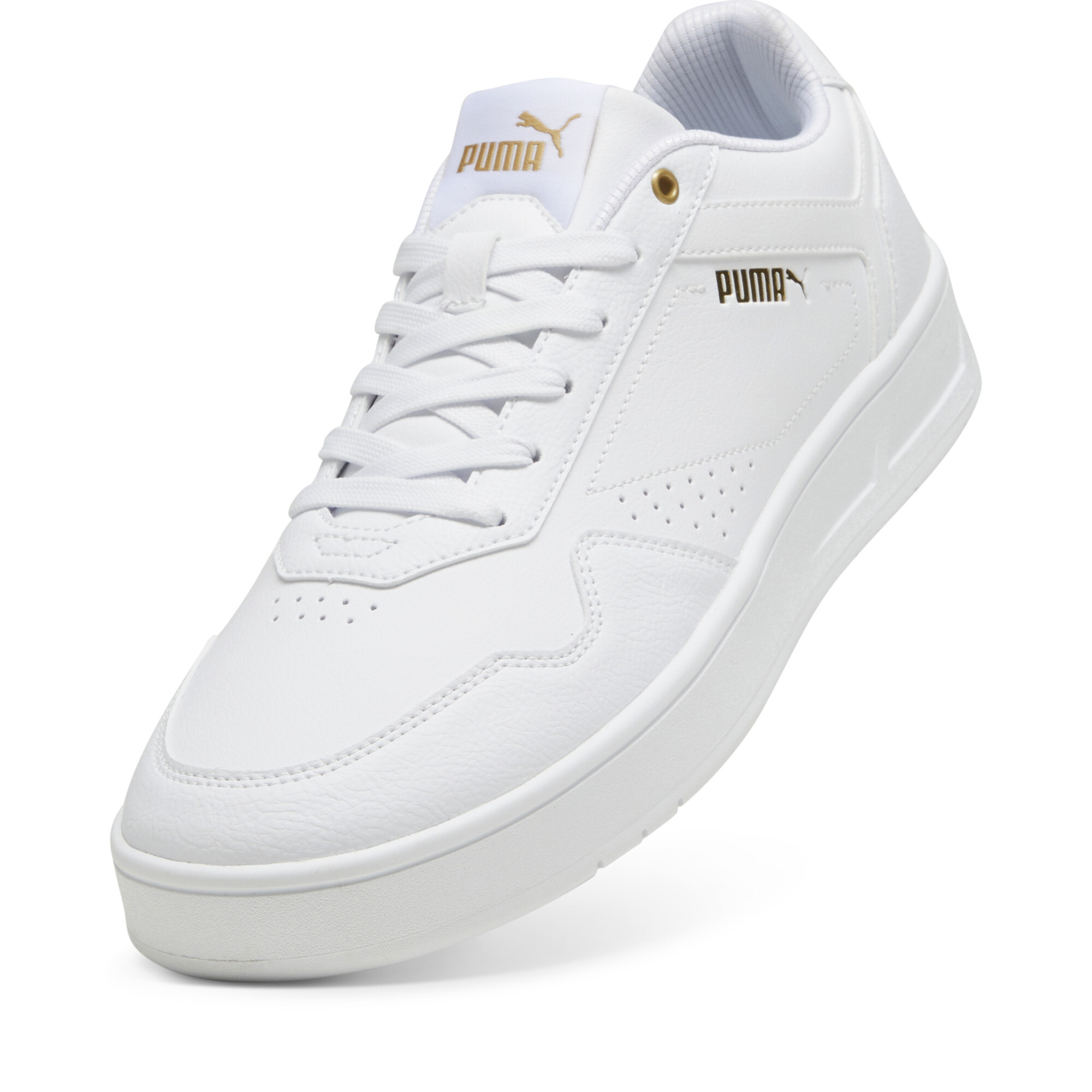 Puma Court Classic Sneakers, White, Size 44.5, Shoes