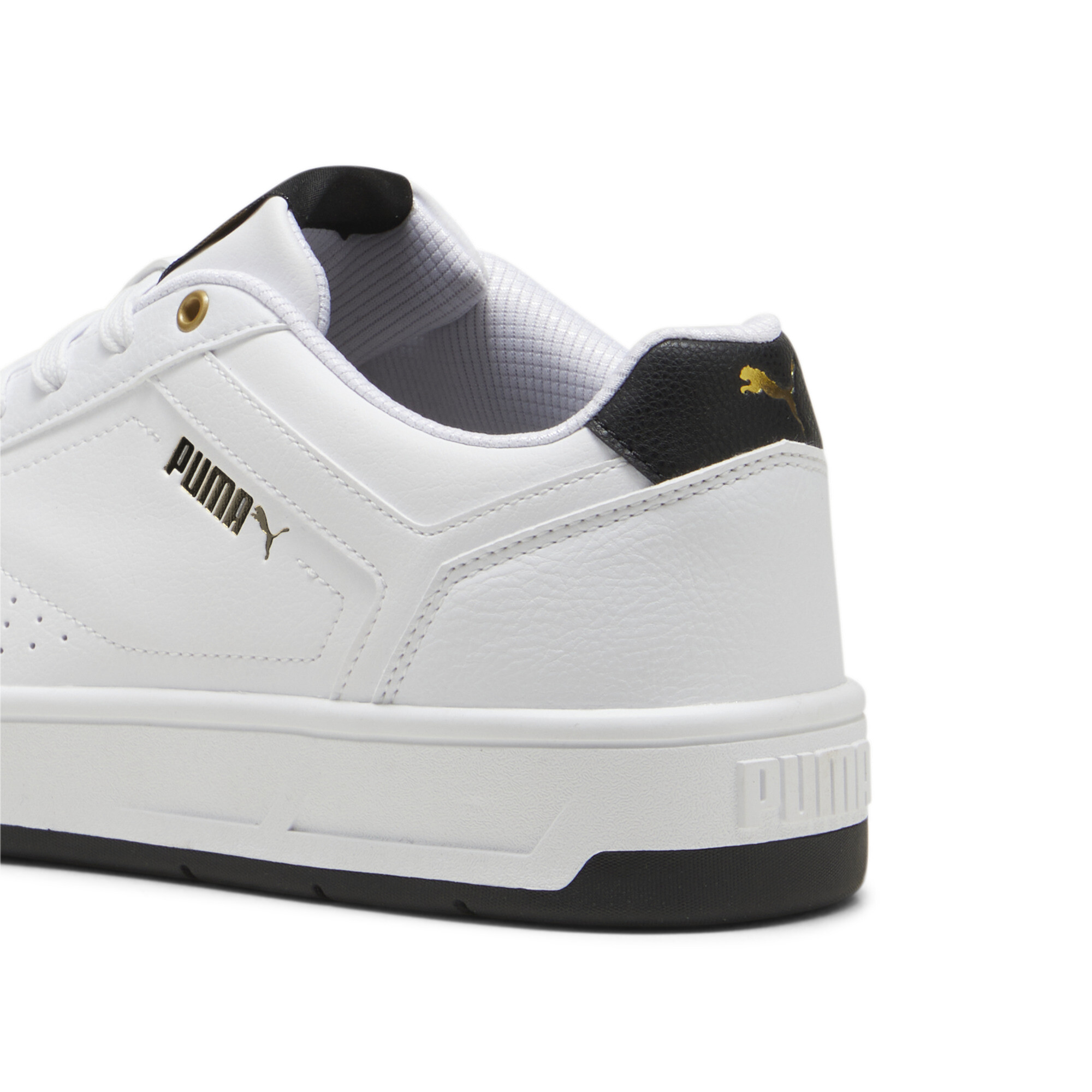 PUMA Court Classic sneakers, Zwart/Wit/Goud, Maat 40 thumbnail 5