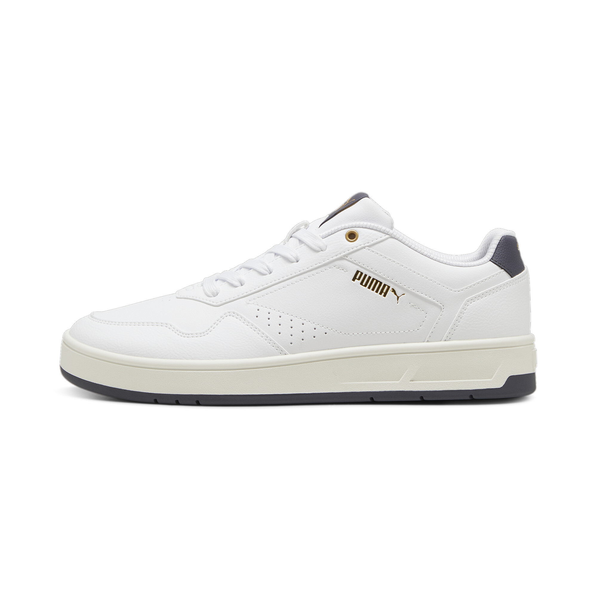 Puma Court Classic Sneakers Schuhe | White/Galactic Gray/Gold | Größe: 43