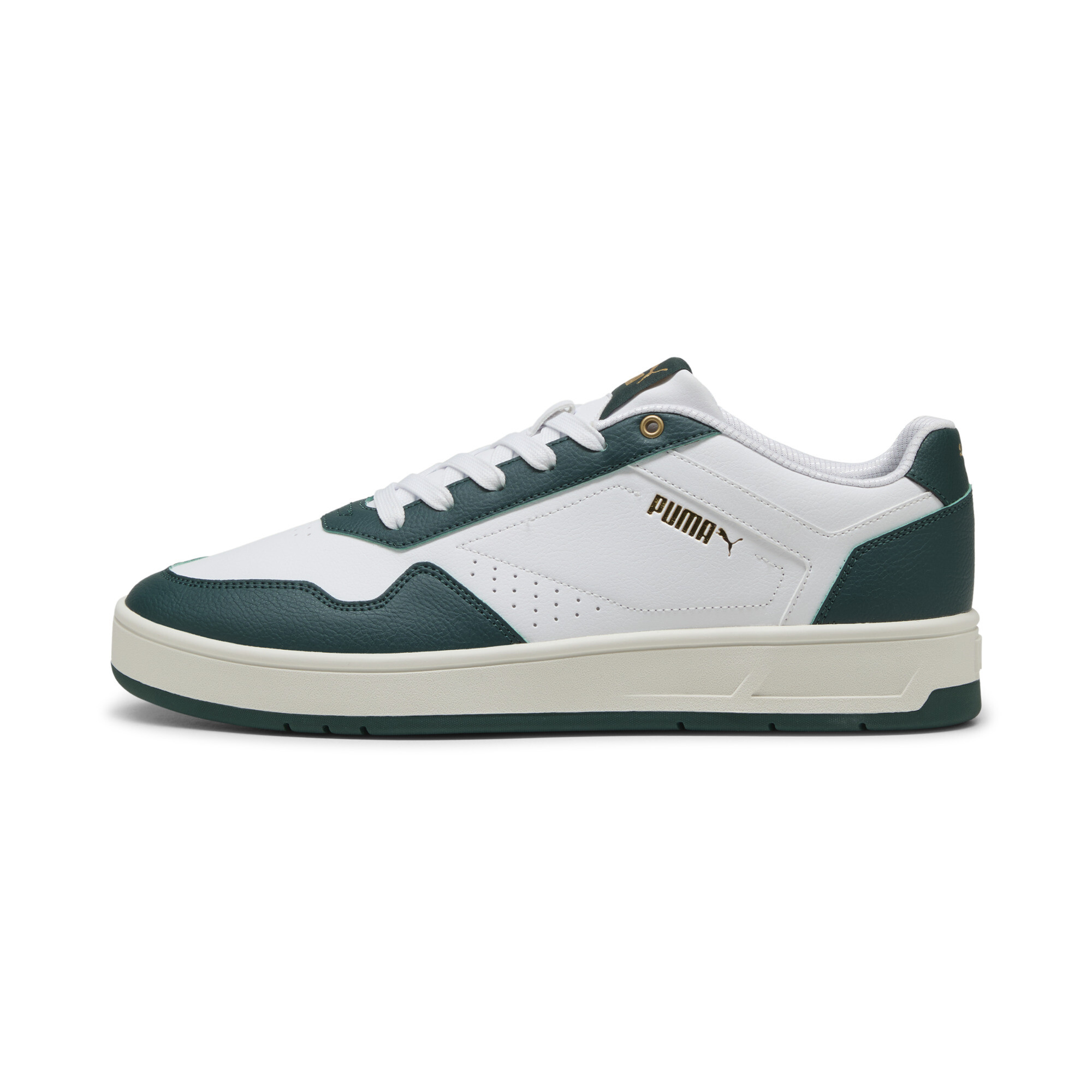 Puma Court Classic Sneakers Schuhe | White/Dark Myrtle/Gold | Größe: 37