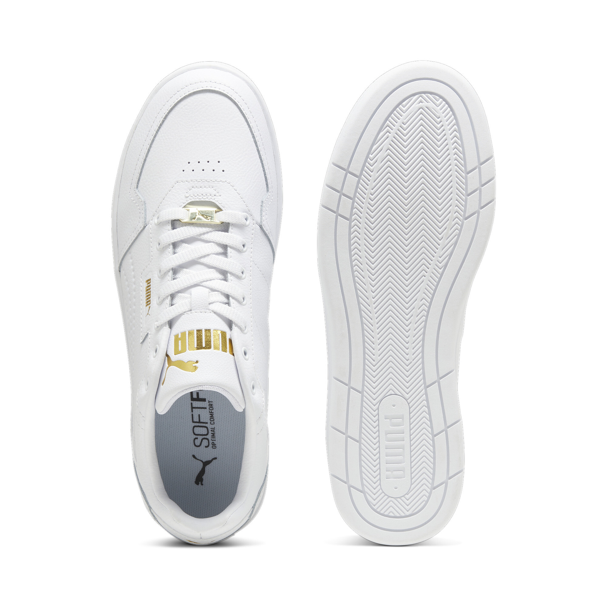 Puma Court Classic Lux Sneakers, White, Size 48, Shoes