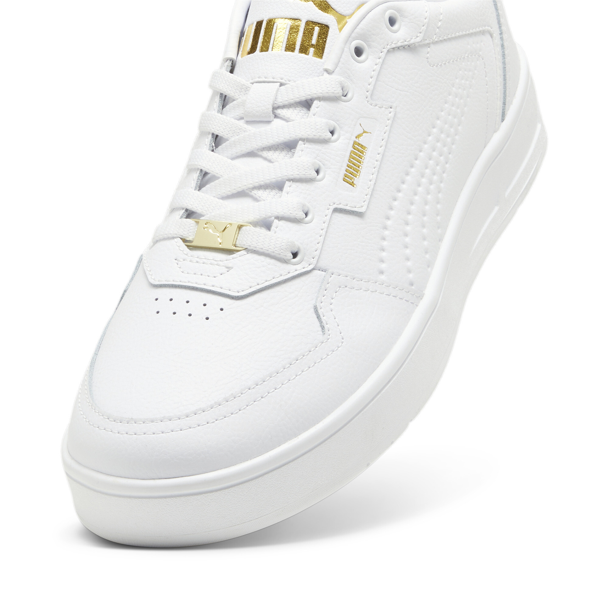 Puma Court Classic Lux Sneakers, White, Size 38, Shoes