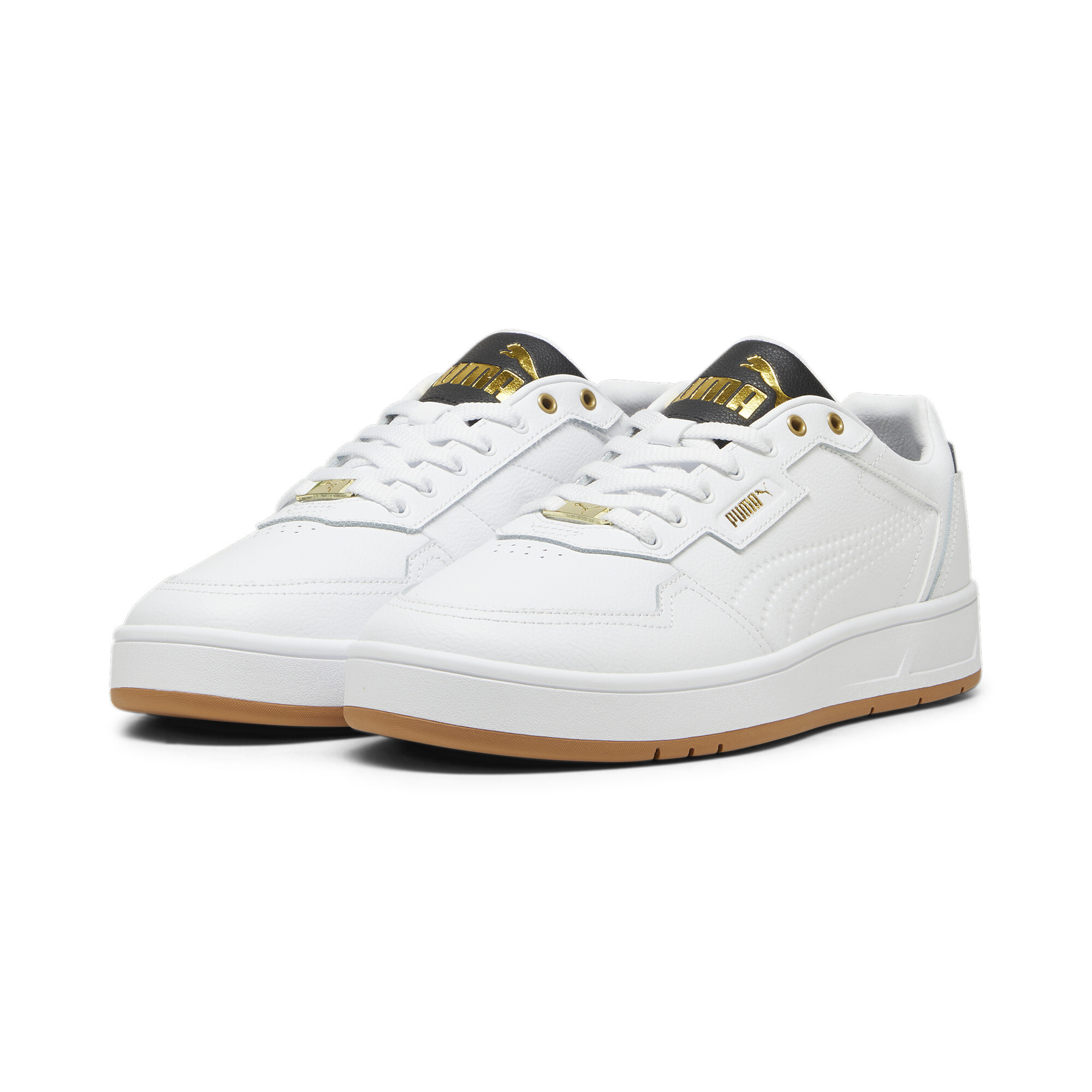 Puma Court Classic Lux Sneakers, White, Size 40, Shoes