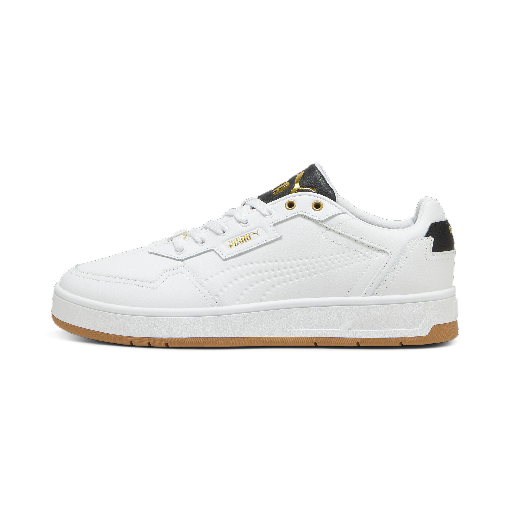 Puma Court Classic Lux Sneakers, White, Size 40, Shoes