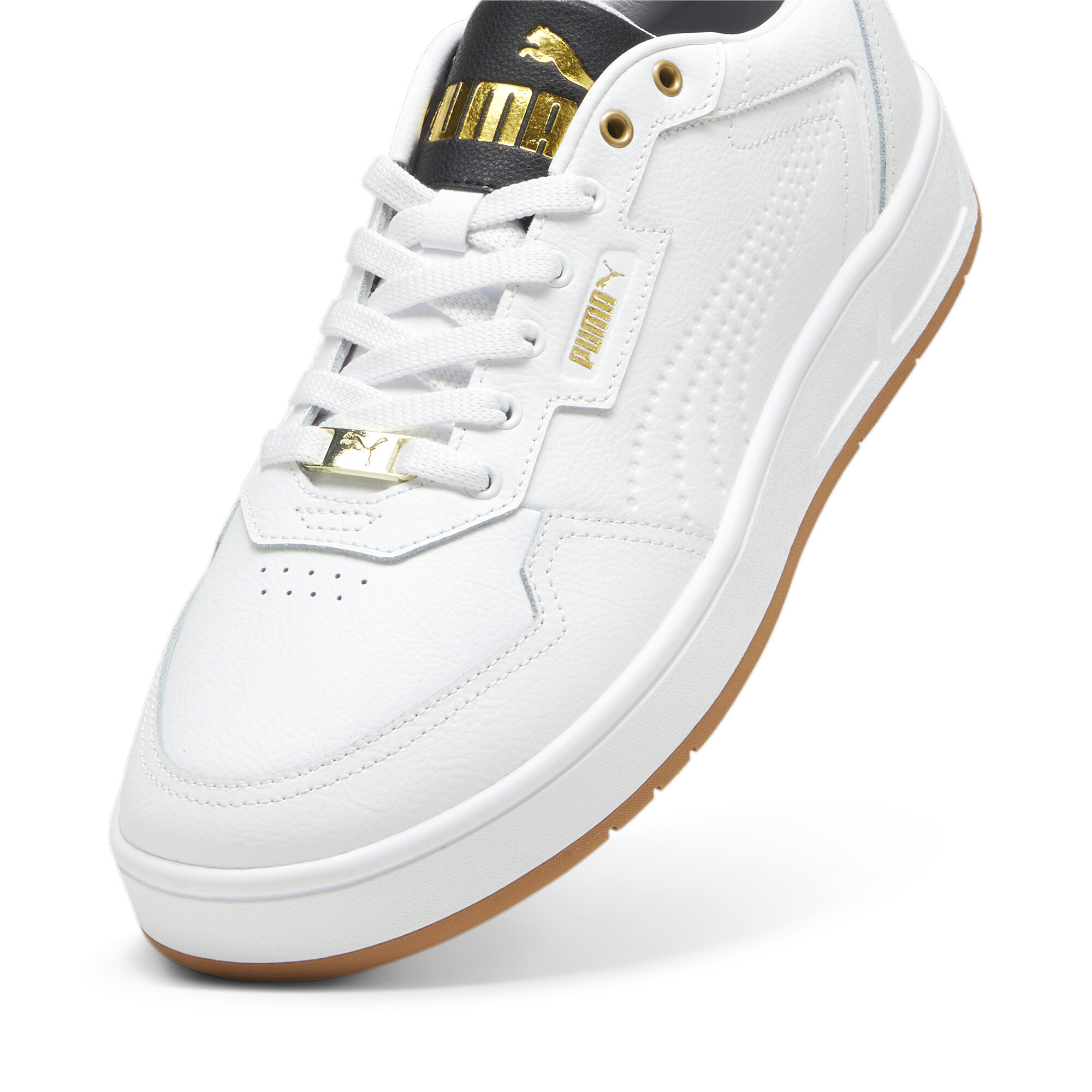 Puma Court Classic Lux Sneakers, White, Size 40, Shoes