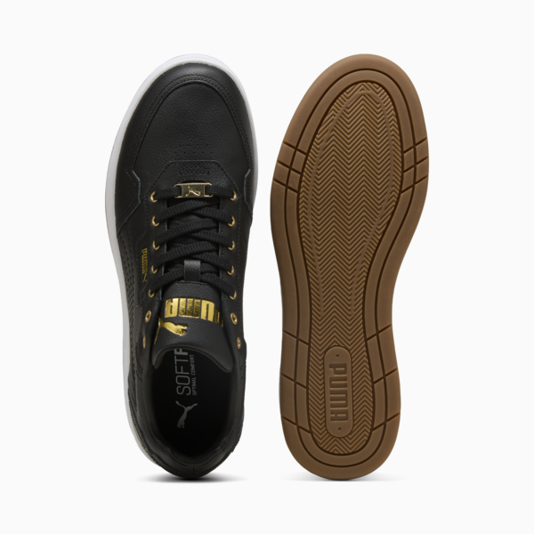 Court Classic Lux Sneakers, PUMA Black-PUMA Black-PUMA Gold, large-ZAF