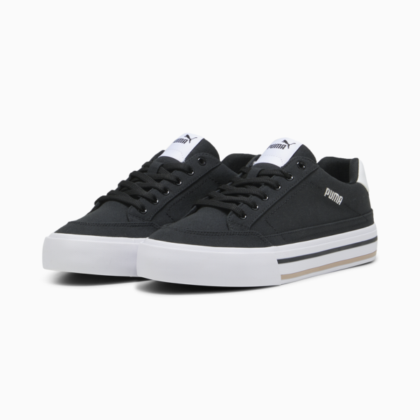 Court Classic Vulc Unisex Sneakers, PUMA Black-PUMA White, large-MEX
