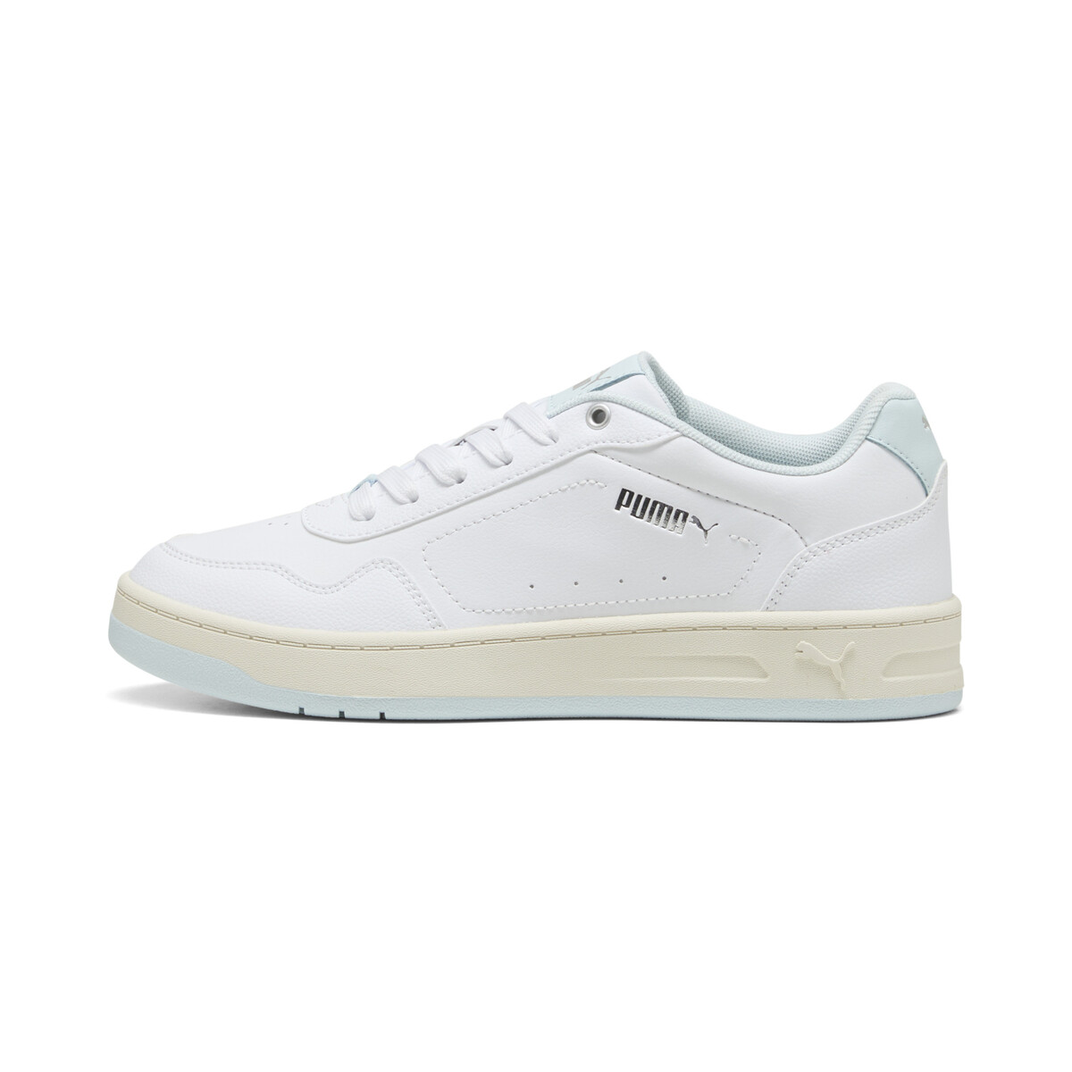 Court Classic Sneakers Women in White/Sea Glass Silver by PUMA, UK 6