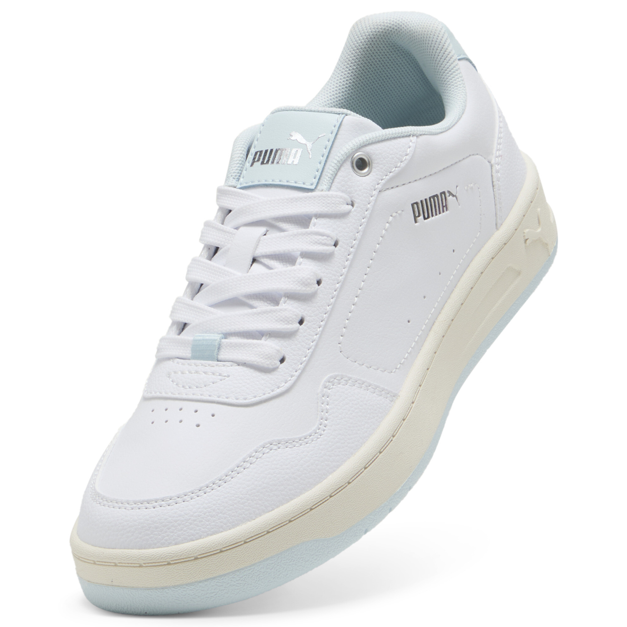 PUMA Court Classy sneakers voor Dames, Wit/Zilver, Maat 35,5 thumbnail 2
