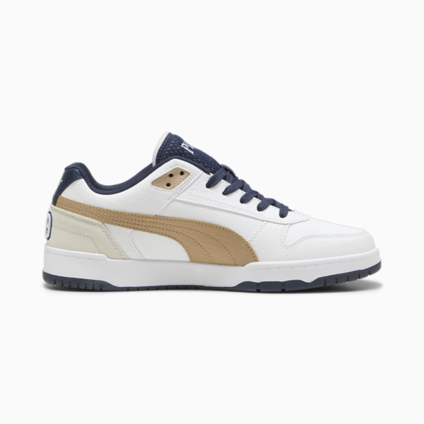 RBD Game Low Retro Club Unisex Sneakers, PUMA White-Club Navy-Prairie Tan, large-ZAF