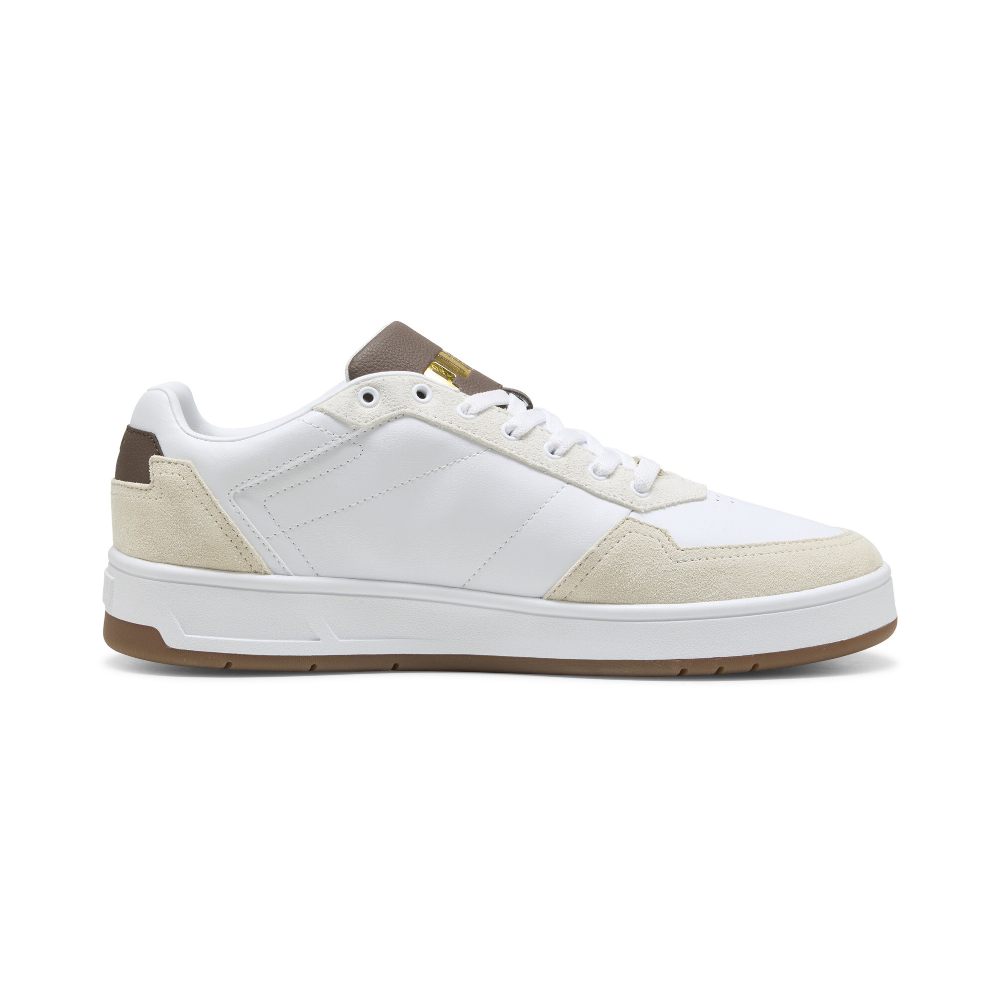 PUMA Court Classic Lux SD sneakers uniseks, Wit/Brons, Maat 40,5 thumbnail 3
