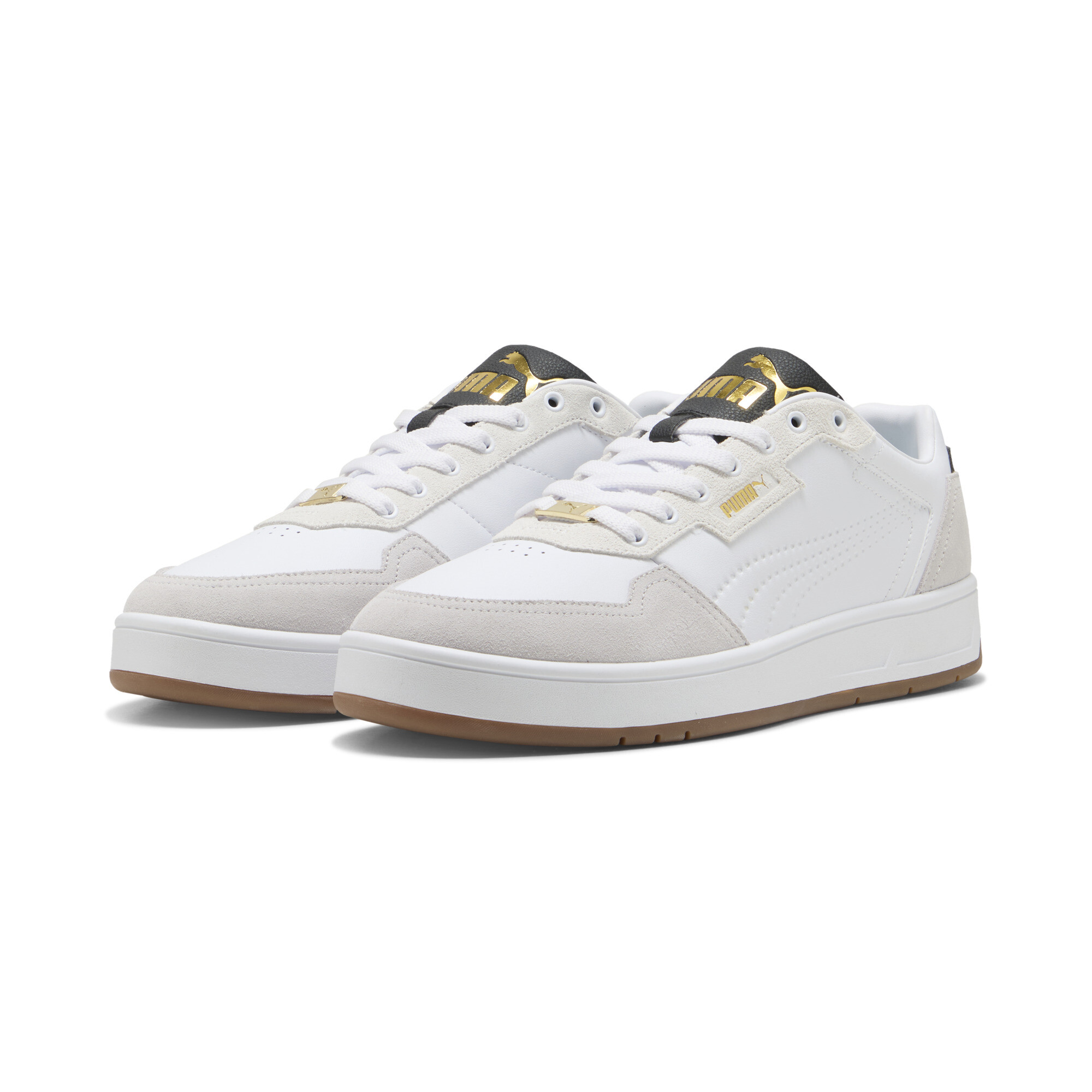 PUMA Court Classic Lux SD sneakers uniseks, Zwart/Grijs/Wit, Maat 38 thumbnail 6