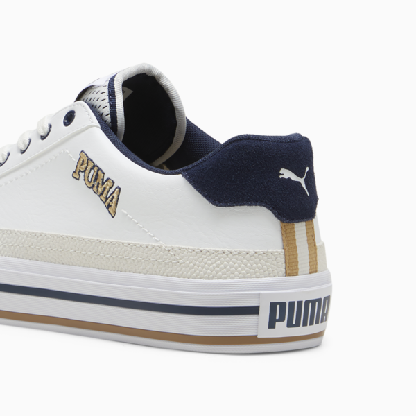 Court Classic Vulc Retro C Unisex Sneakers, PUMA White-Prairie Tan-Club Navy, large-ZAF