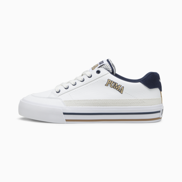 Court Classic Vulc Retro C Unisex Sneakers, PUMA White-Prairie Tan-Club Navy, large-ZAF