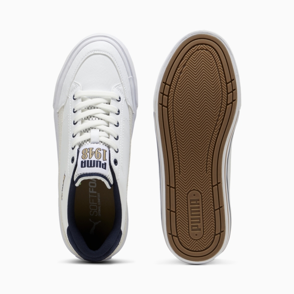 Court Classic Vulc Retro C Unisex Sneakers, PUMA White-Prairie Tan-Club Navy, large-ZAF