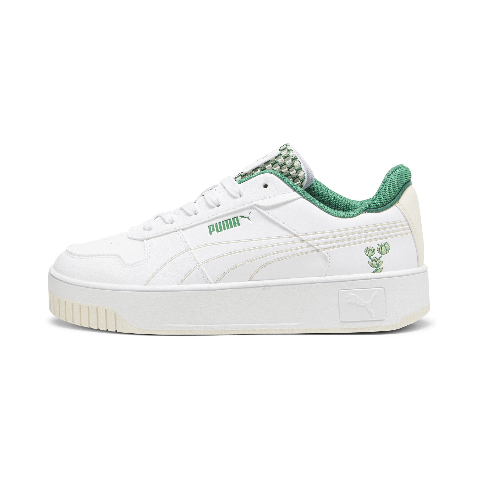 Puma Carina Street Blossom Sneakers Damen Schuhe | White/Sugared Almond/Archive Green | Größe: 42