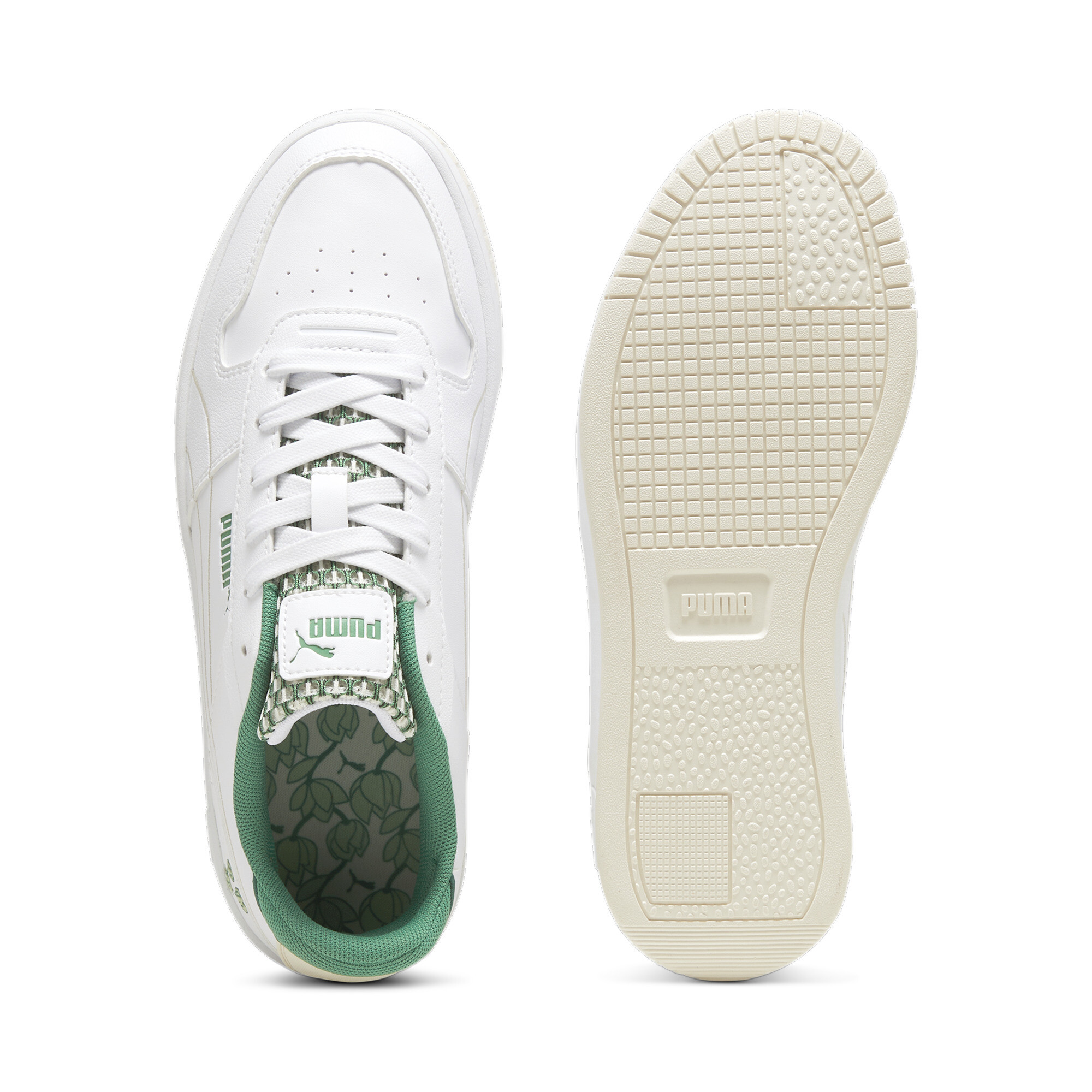 Women's PUMA Carina Street Blossom Sneakers In 20 - White, Size EU 40.5