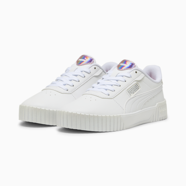 Carina 2.0 GirlPower Women's Sneakers, PUMA White-Silver Mist-Passionfruit, large-ZAF