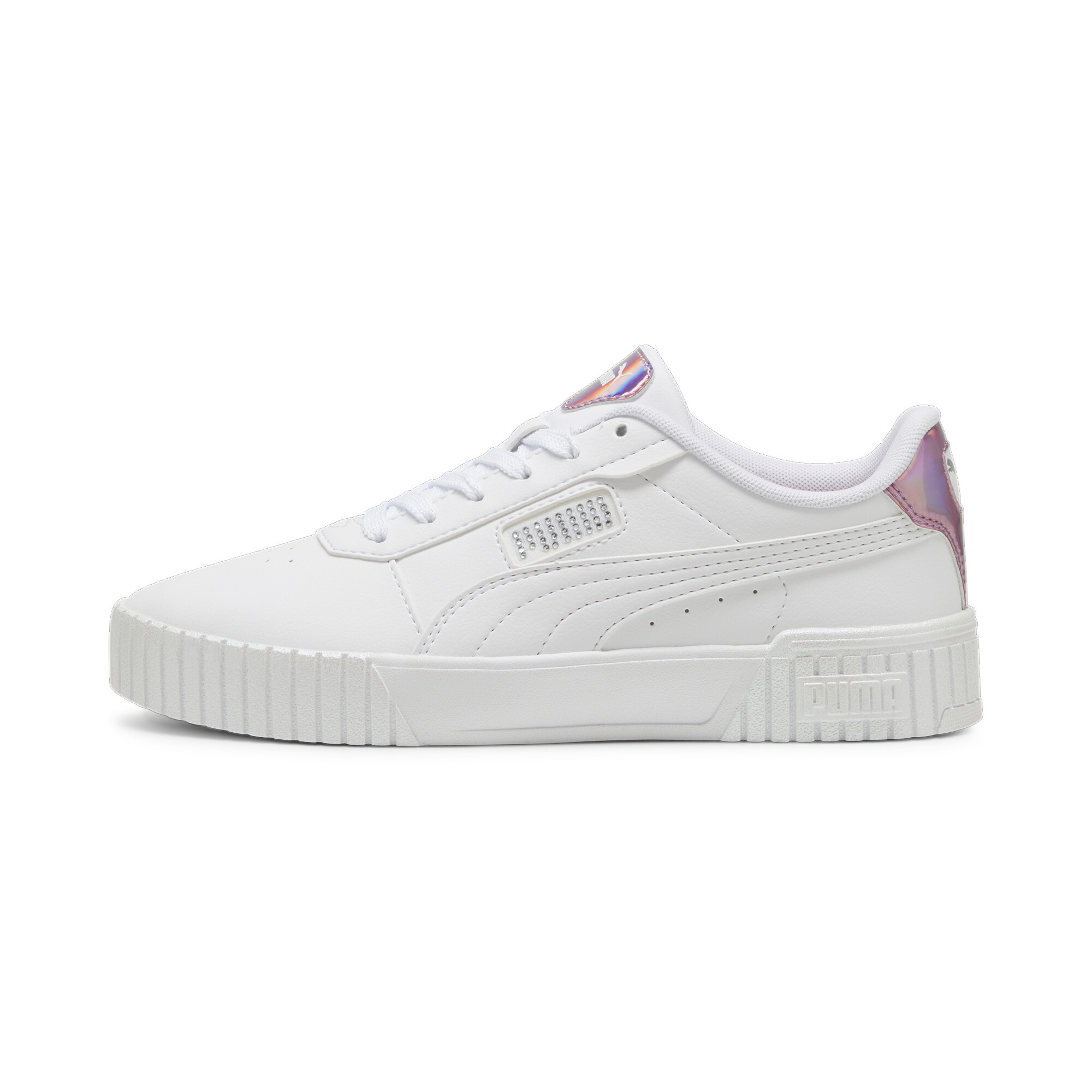 Puma Carina 2.0 GirlPower Sneakers Damen Schuhe | White/Silver Mist/Passionfruit | Größe: 41