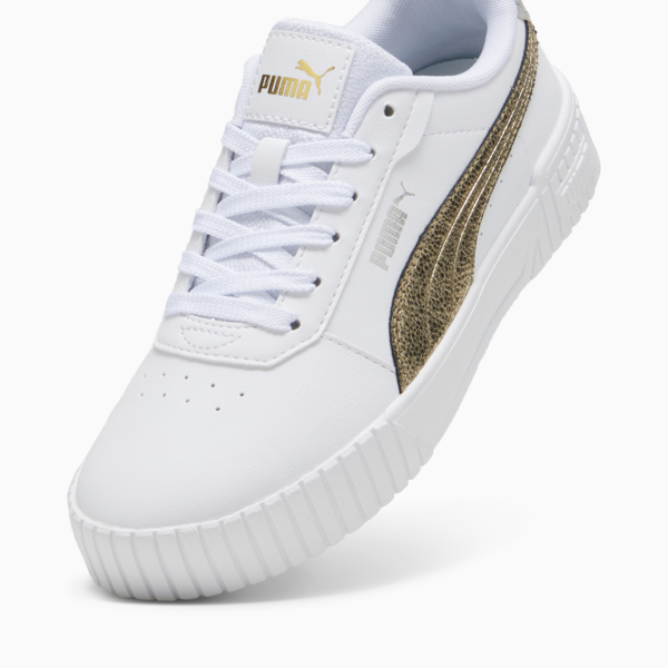 Carina 2.0 Metallic Shine Women's Sneakers, PUMA White-PUMA Gold-PUMA Silver, large-ZAF
