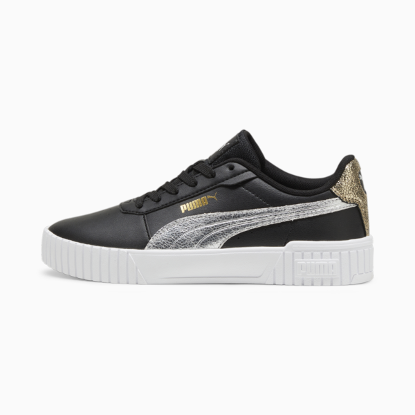 Carina 2.0 Metallic Shine Women's Sneakers, PUMA Black-PUMA Silver-PUMA Gold, large-ZAF