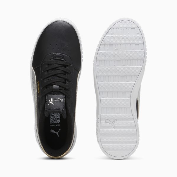 Carina 2.0 Metallic Shine Women's Sneakers, PUMA Black-PUMA Silver-PUMA Gold, large-ZAF