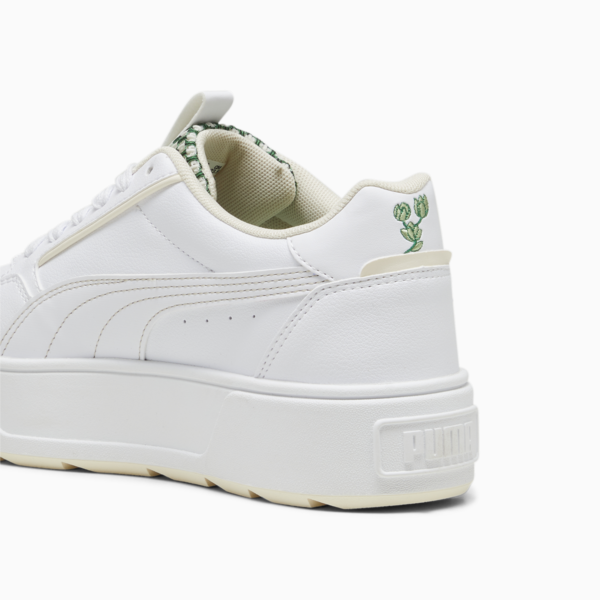 Karmen Rebelle Blossom Sneakers, PUMA White-Sugared Almond-Archive Green, large-ZAF