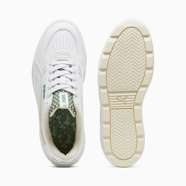 Karmen Rebelle Blossom Sneakers, PUMA White-Sugared Almond-Archive Green, large-ZAF
