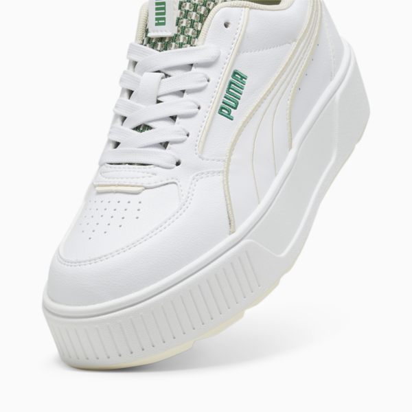 Karmen Rebelle Blossom Sneakers, PUMA White-Sugared Almond-Archive Green, large-ZAF