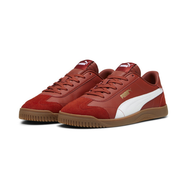 Red pumas with gold best sale