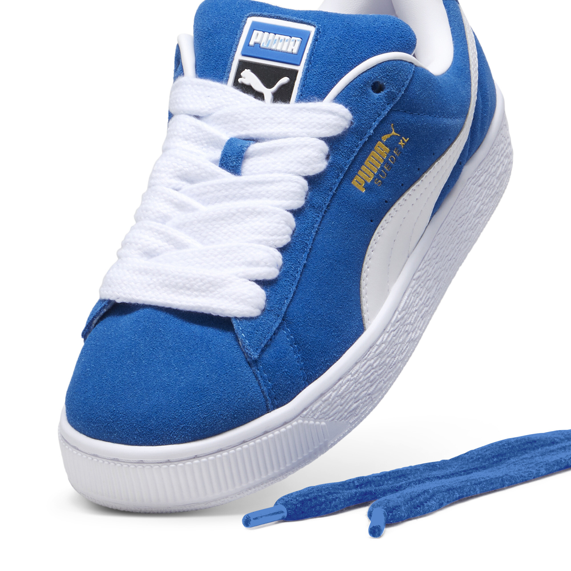 Kids' PUMA Suede XL Sneakers Unisex In Blue, Size EU 45