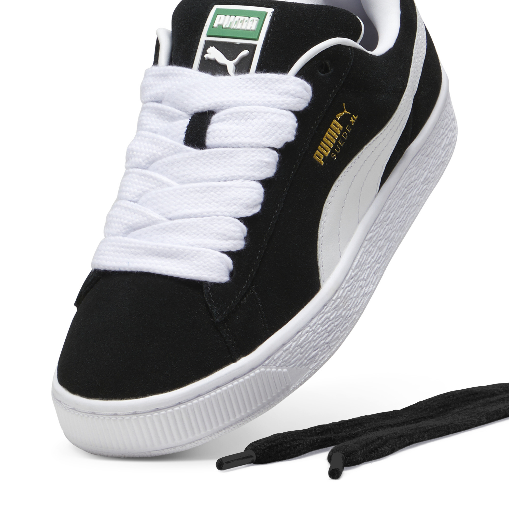 Kids' PUMA Suede XL Sneakers Unisex In Black, Size EU 37