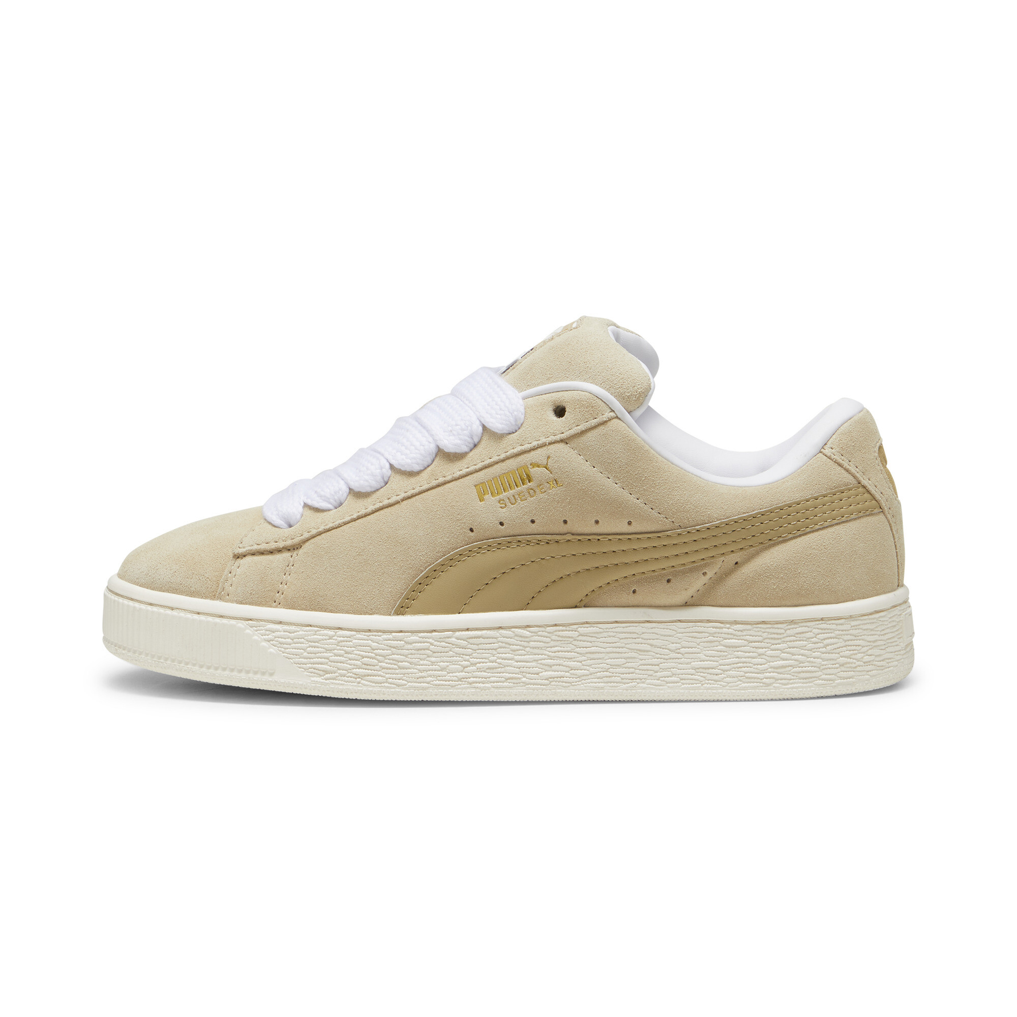Beige puma suede trainers hot sale