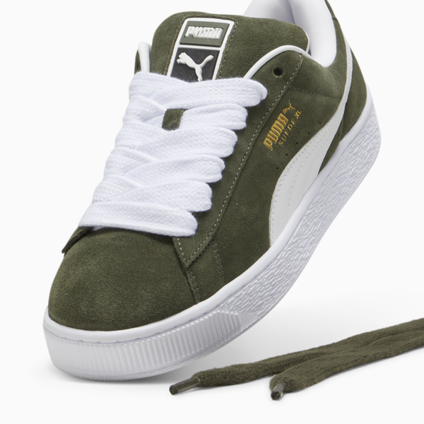 Suede XL Sneakers Unisex, Dark Olive-PUMA White, large-ZAF