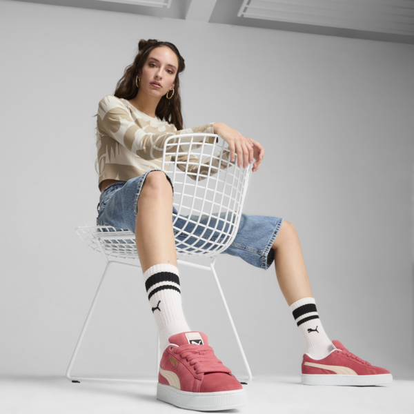 Suede XL Sneakers Unisex, Tart Cherry-Island Pink, large-MEX