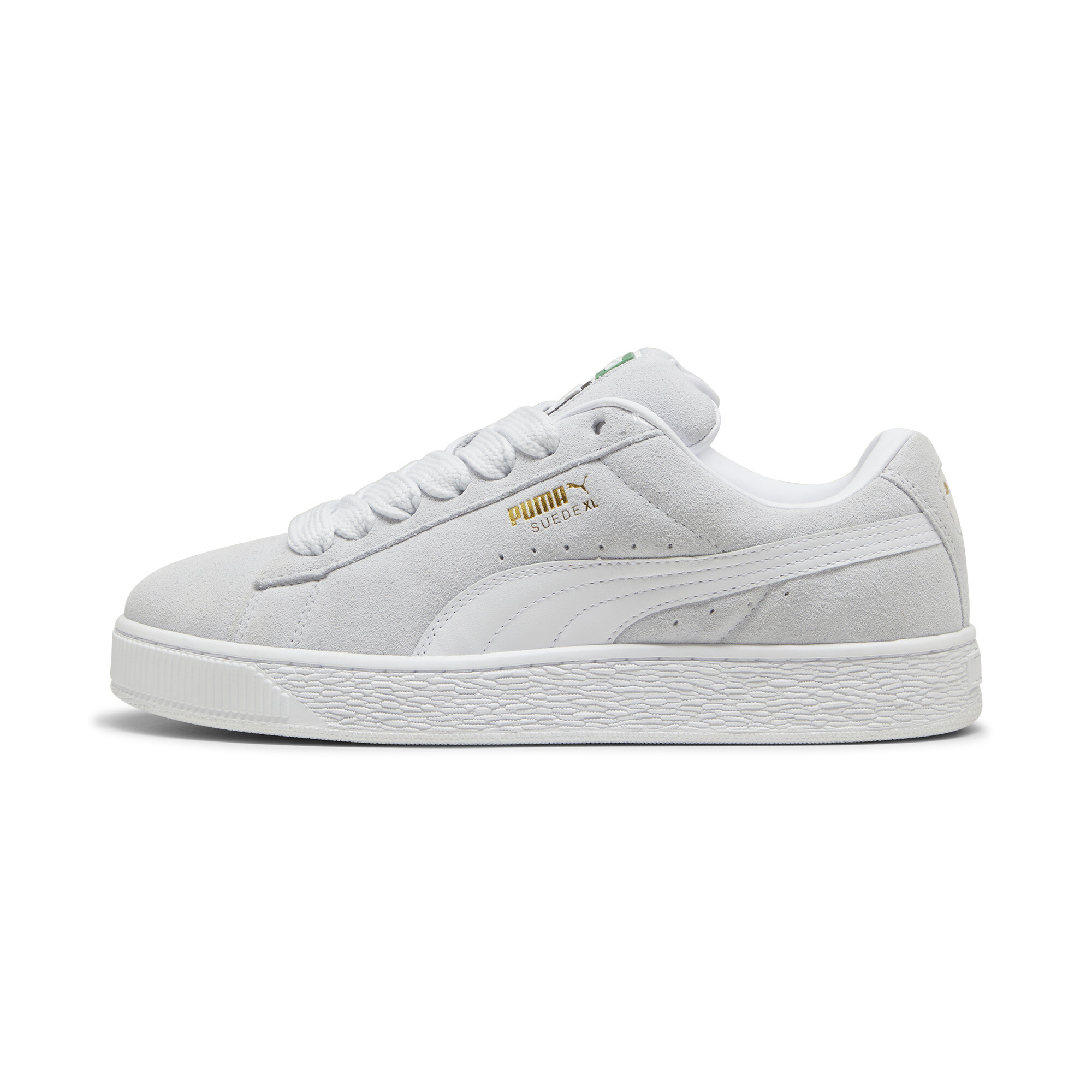 Puma Suede XL Sneakers Unisex Schuhe | Mit Colorful | Silver Mist/White | Größe: 38.5