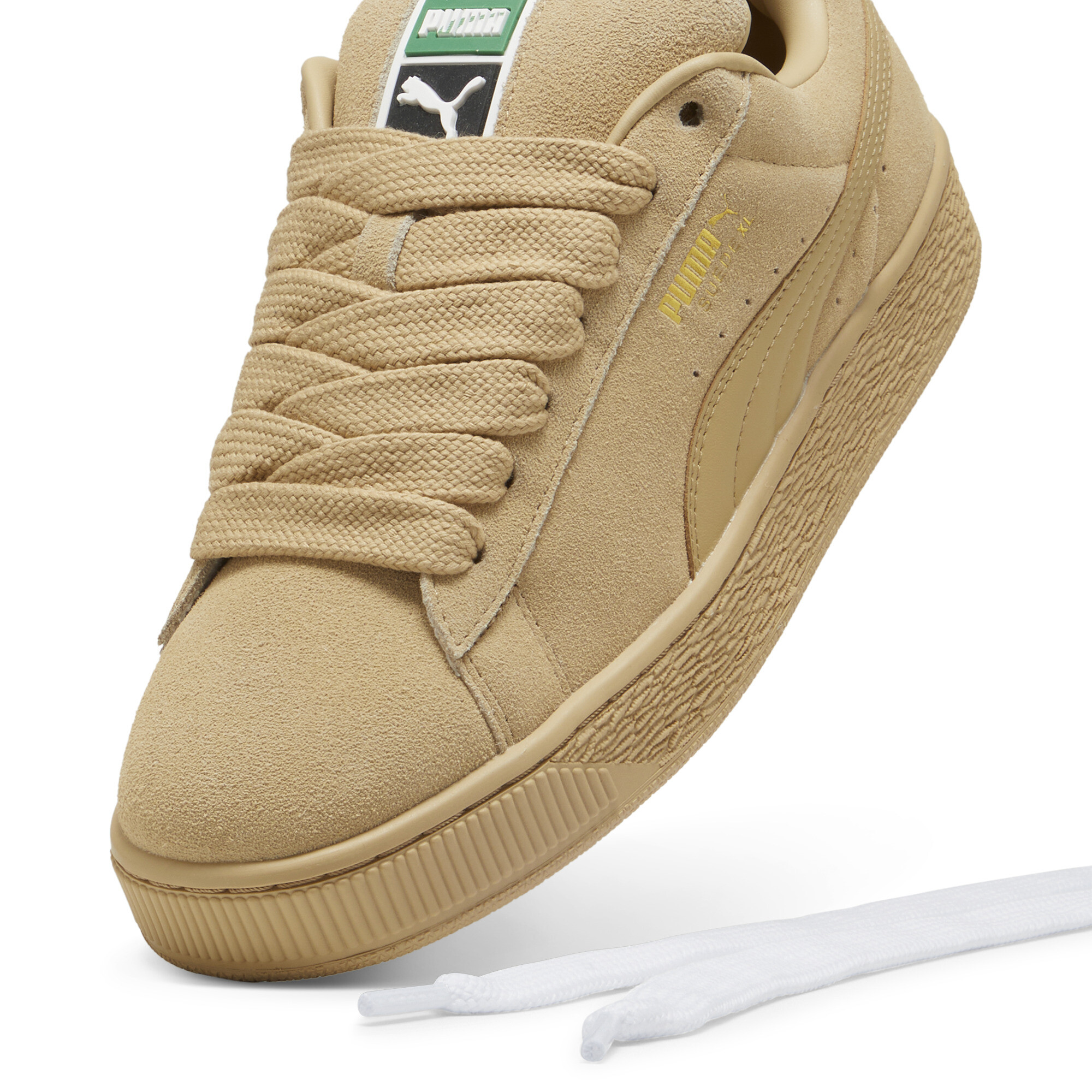 Kids' PUMA Suede XL Sneakers Unisex In Beige, Size EU 45