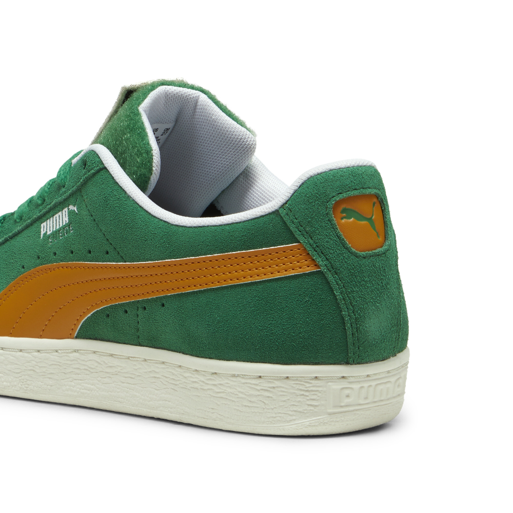 Puma Suede Patch Sneakers, Green, Size 36, Shoes