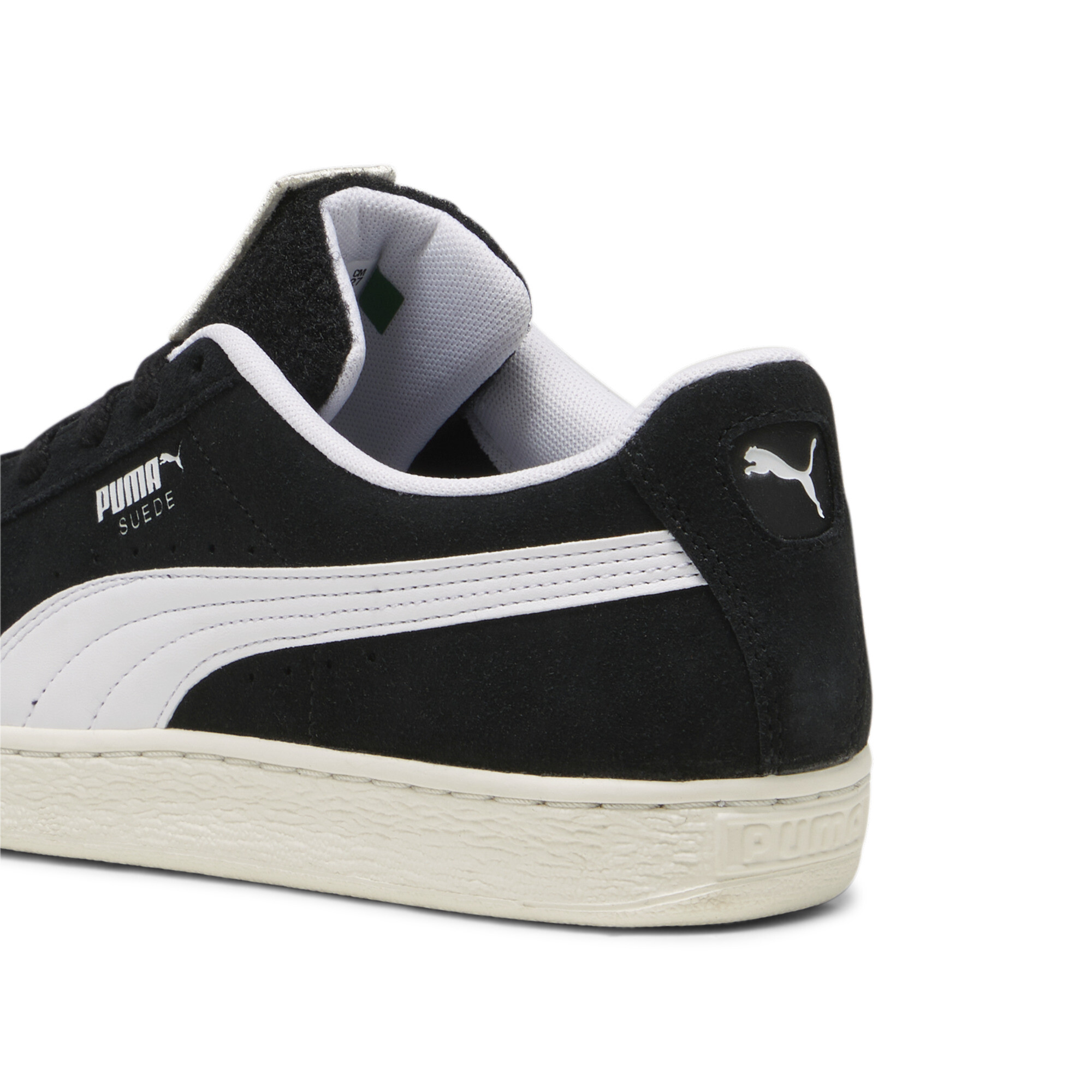 Puma Suede Patch Sneakers, Black, Size 46, Shoes