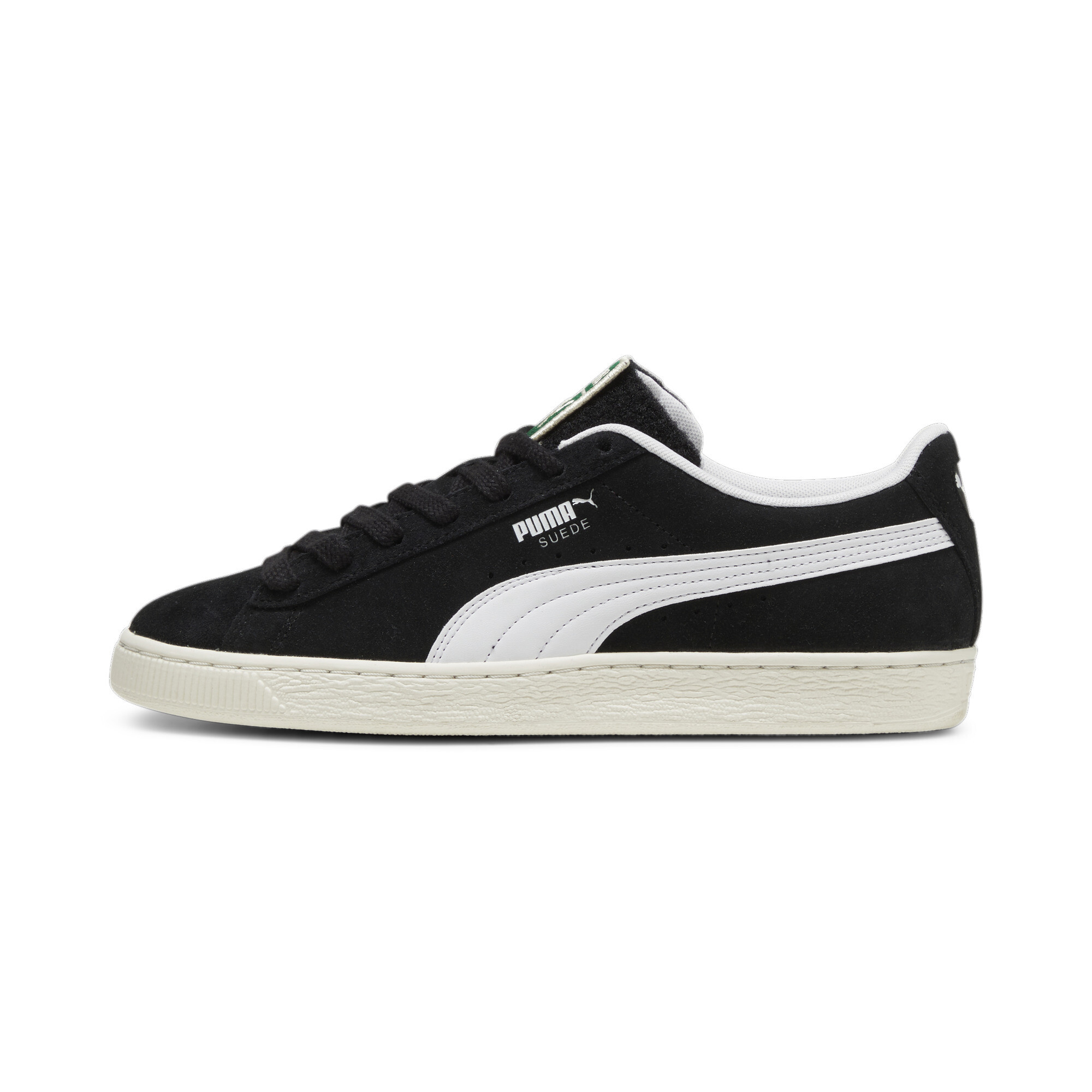 Puma Suede Patch Sneakers, Black, Size 46, Shoes