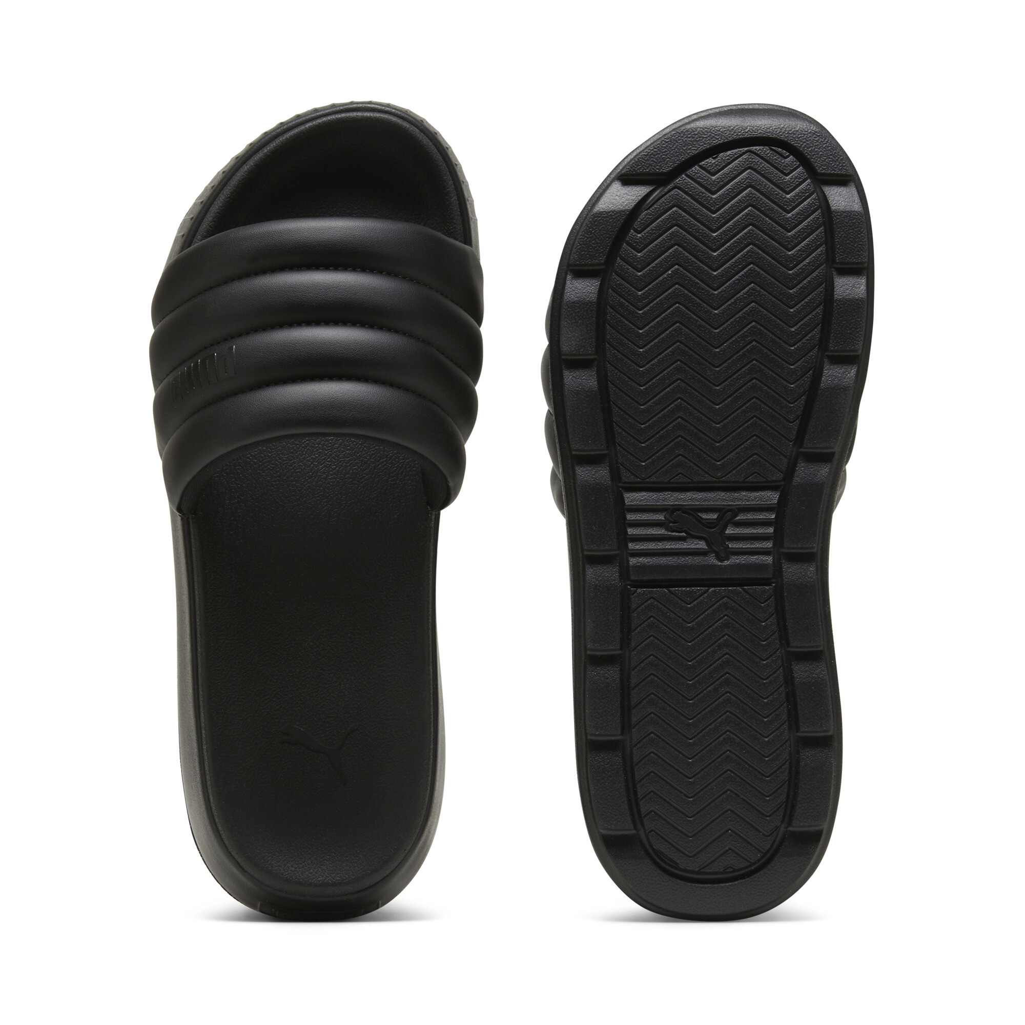 Puma Karmen Puffy Slides Damen | Mit Plain | Black | Größe: 35.5