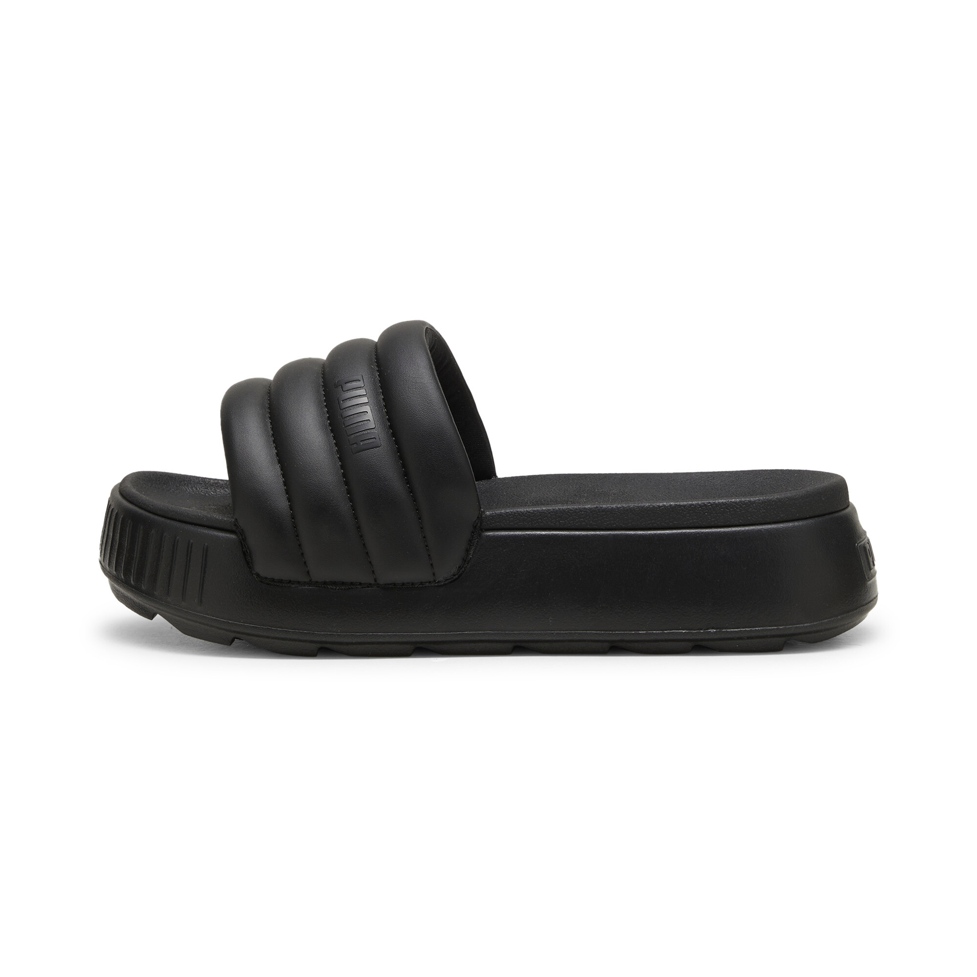 Women's Puma Karmen Puffy's Slides, Black, Size 39, Shoes