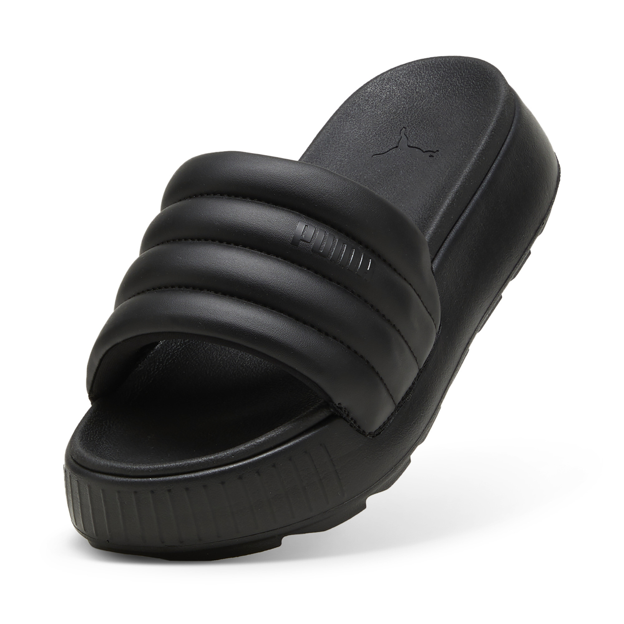 Women's Puma Karmen Puffy's Slides, Black, Size 39, Shoes