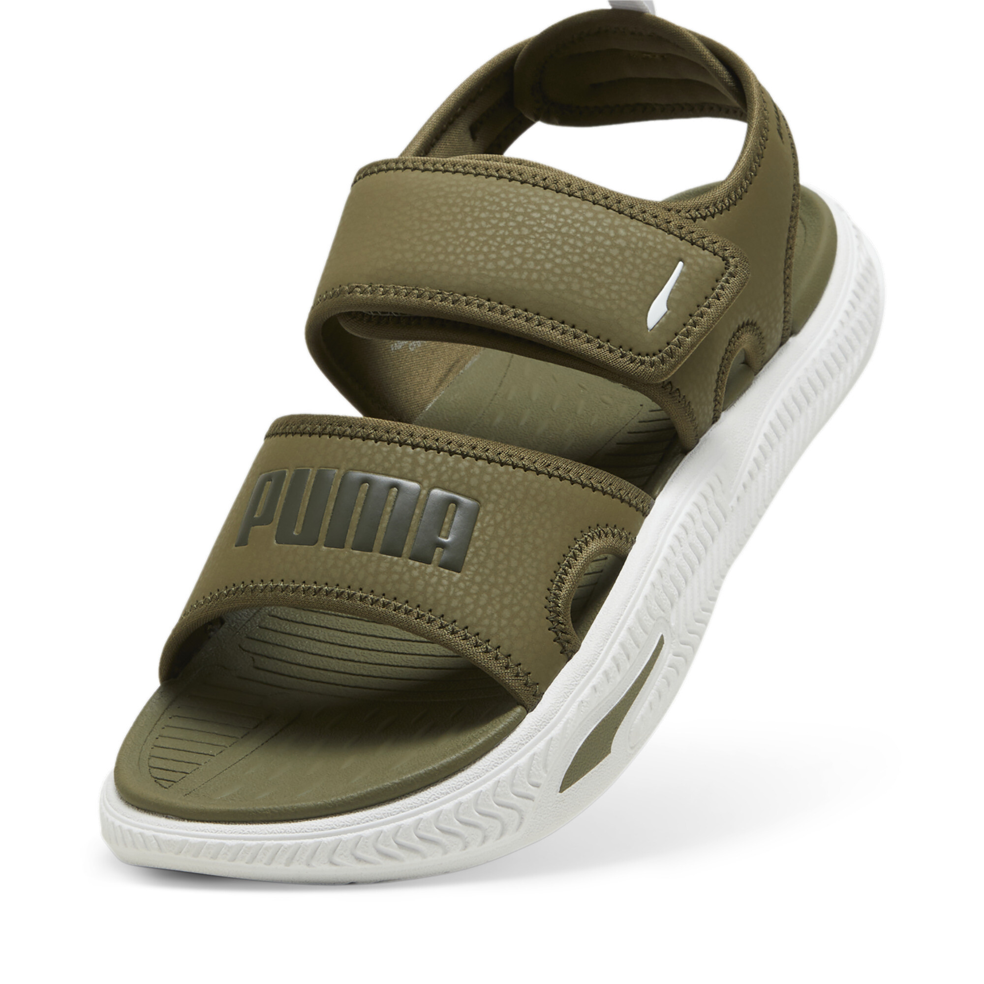Men's PUMA SoftridePro 24 Slides In Green, Size EU 40.5