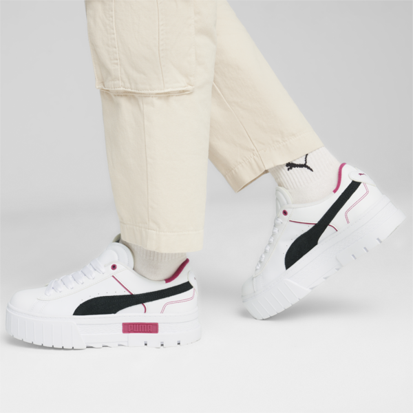 Mayze Queen of Hearts Women's Sneakers, PUMA White-PUMA Black, large-ZAF