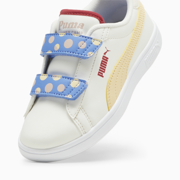PUMA Smash 3.0 Summer Camp Kids' Sneakers, Warm White-Chamomile-PUMA White, large-ZAF