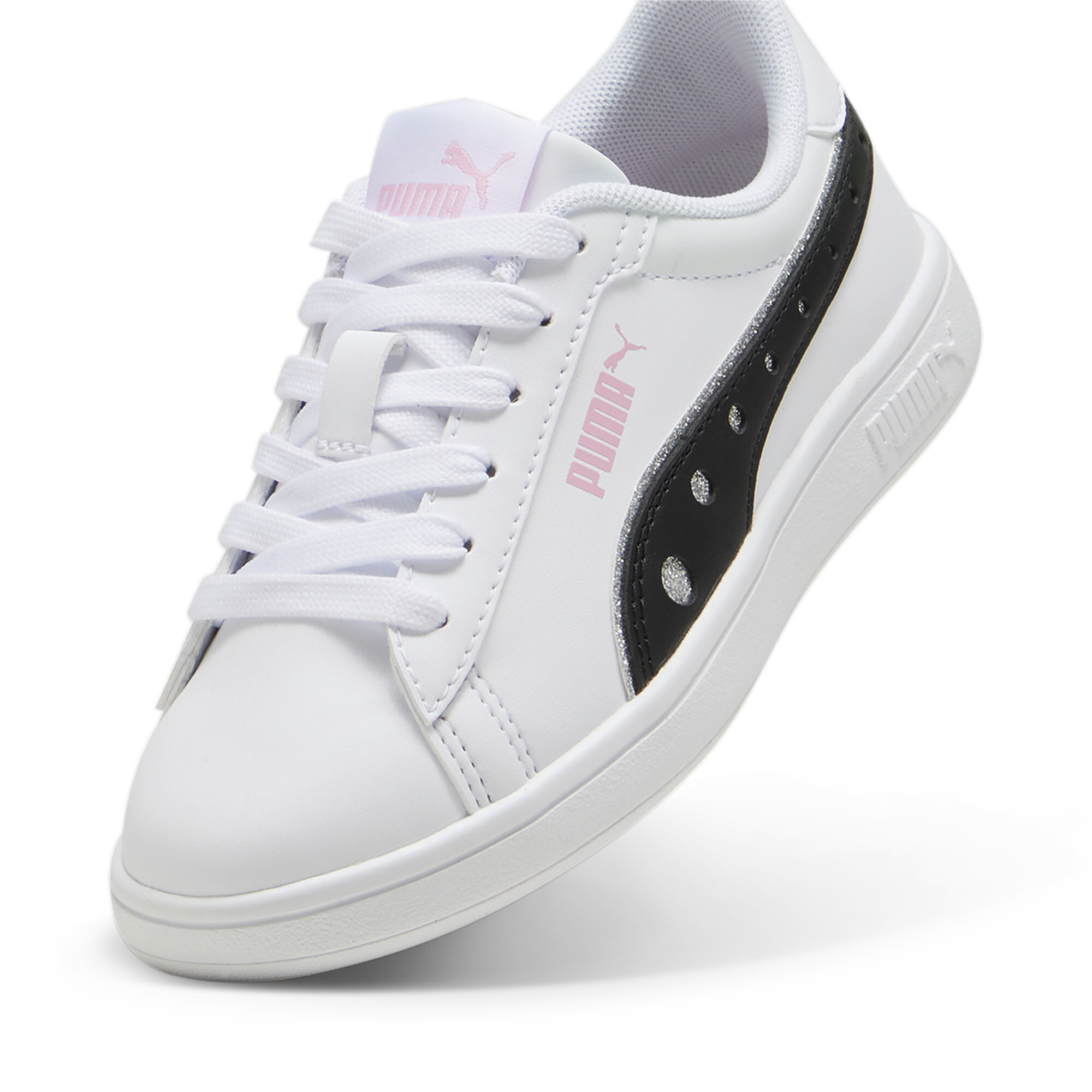 PUMA Smash 3.0 Dance Party sneakers, Roze/Zwart/Wit, Maat 30