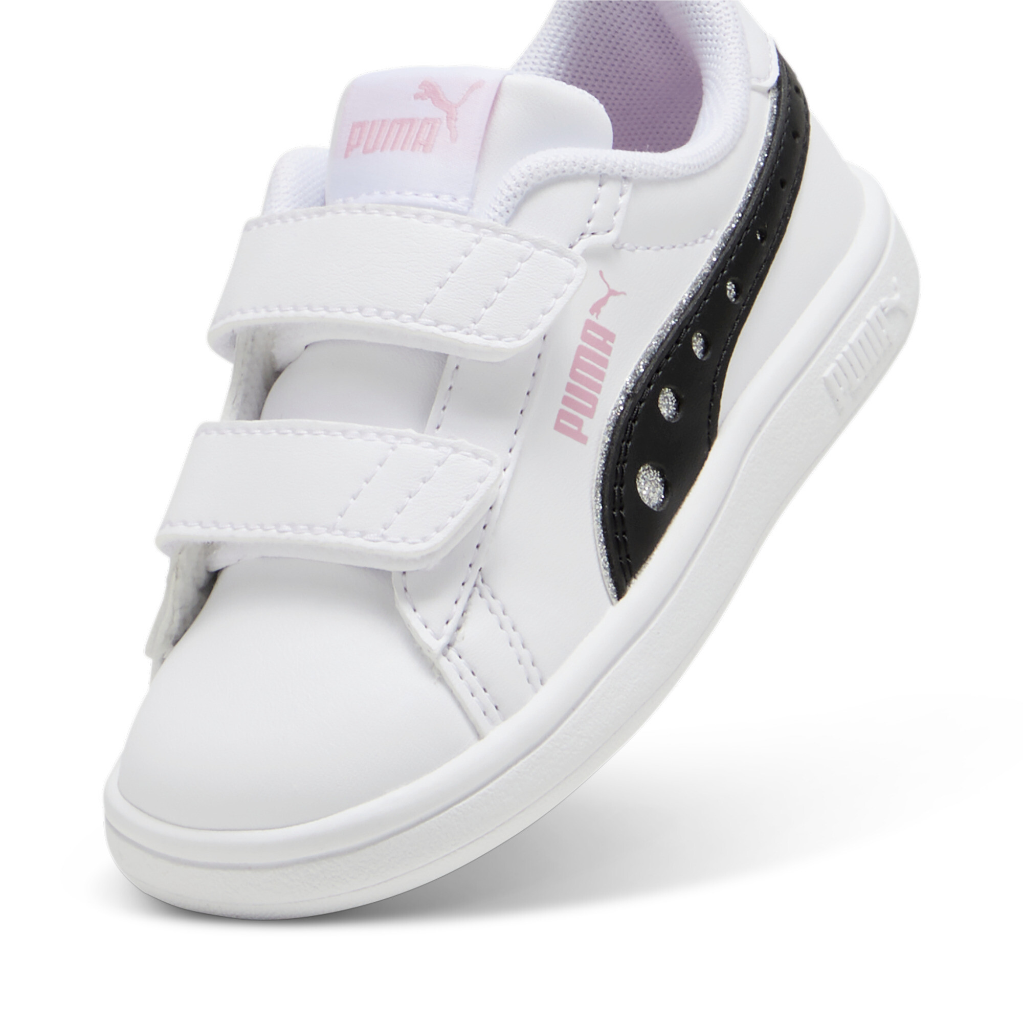 Puma Smash 3.0 Dance Party Toddlers' Sneakers, White, Size 19, Shoes